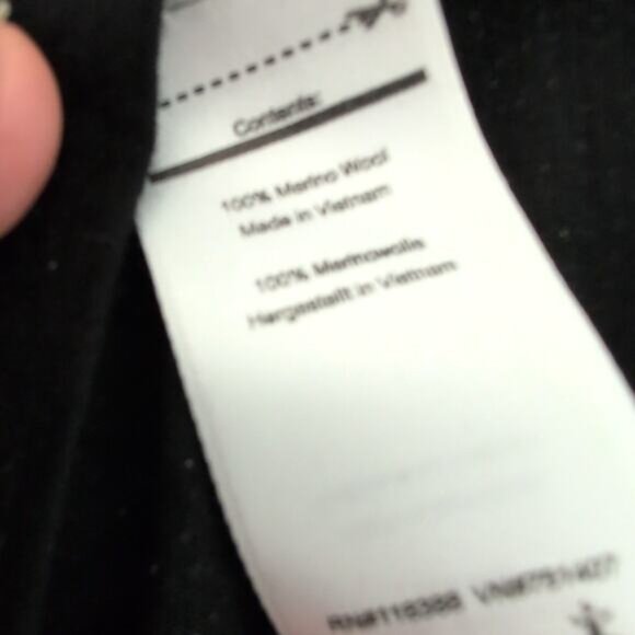 Smartwool Men's Merino Wool Black Base Layer Long Sleeve Shirt Small Breathable - Picture 5 of 6